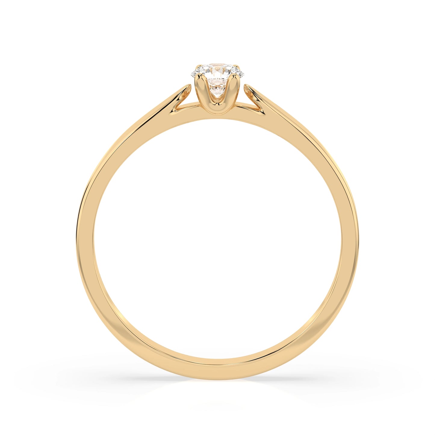 Solitär-Ring (Rund), 0.15 ct — 101-10046(3.4)