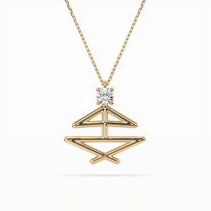 Minimalismus-Halskette (Rund), 0.1 ct — 104-10064