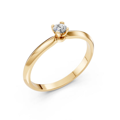 Solitär-Ring (Rund), 0.1 ct — 101-10089(3.0)