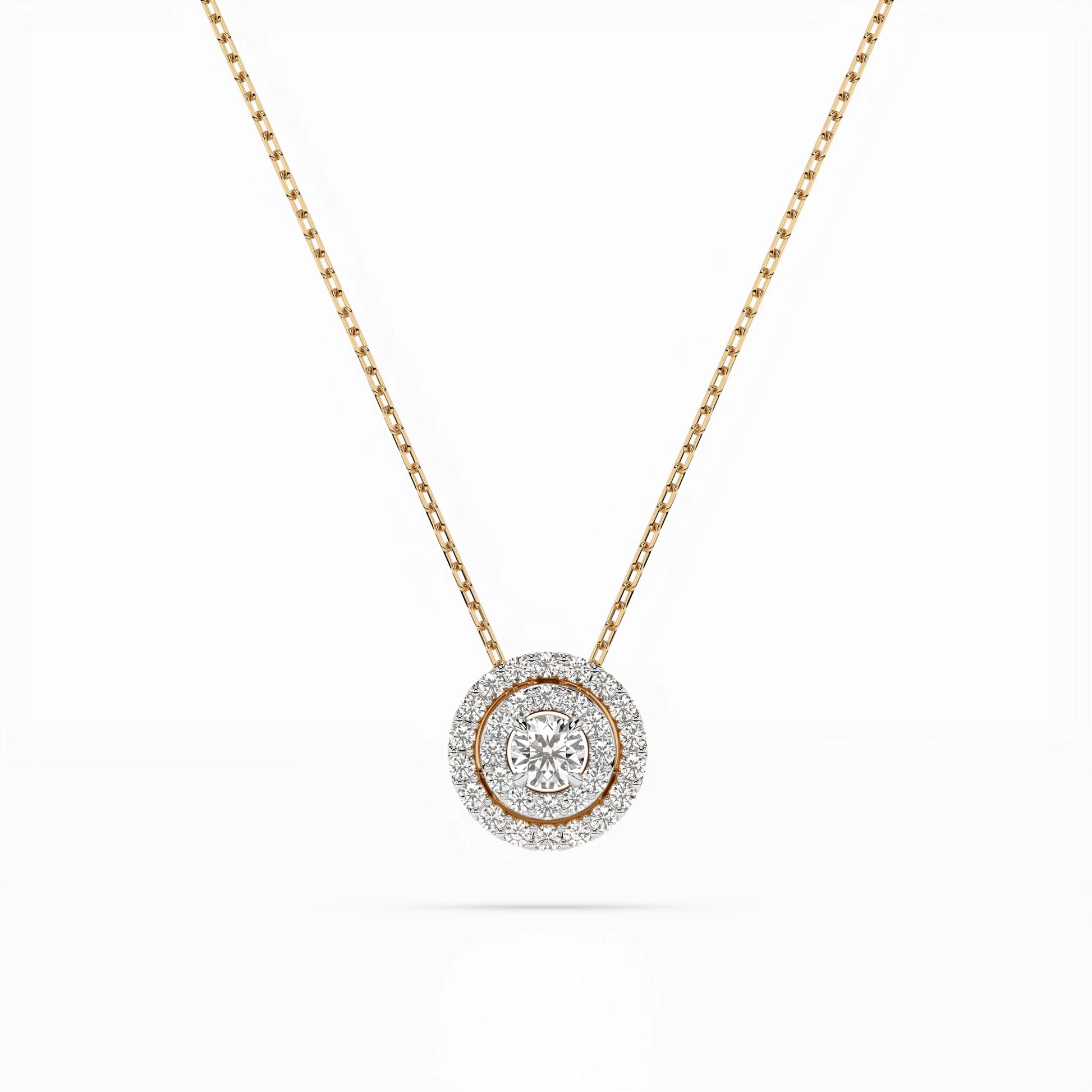 Illusion-Halskette (Rund), 0.09 ct — 104-10043