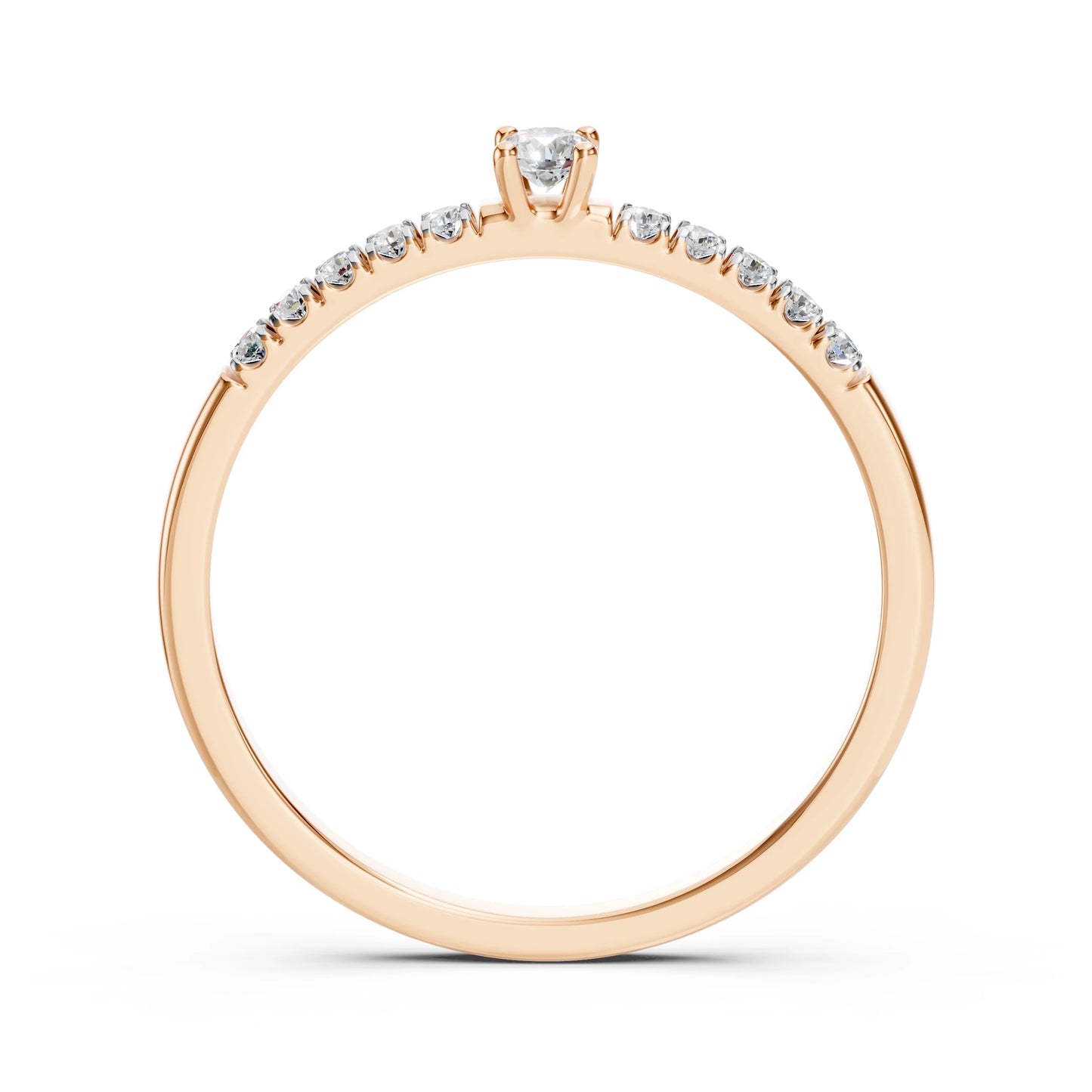 Solitär-Eternity-Ring (Rund), 0.07 ct — 101-10126/2(2.6)