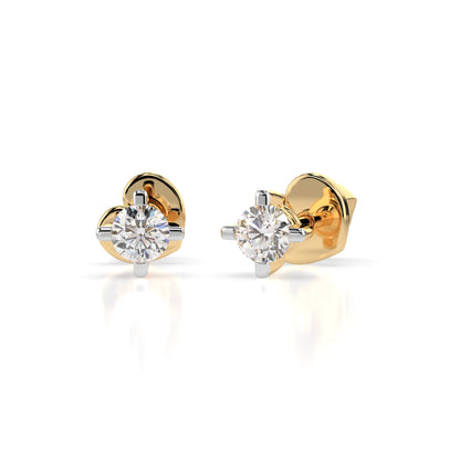 Solitär-Schmetterling-Ohrringe (Rund), 0.2 ct — 102-10025(3.0)