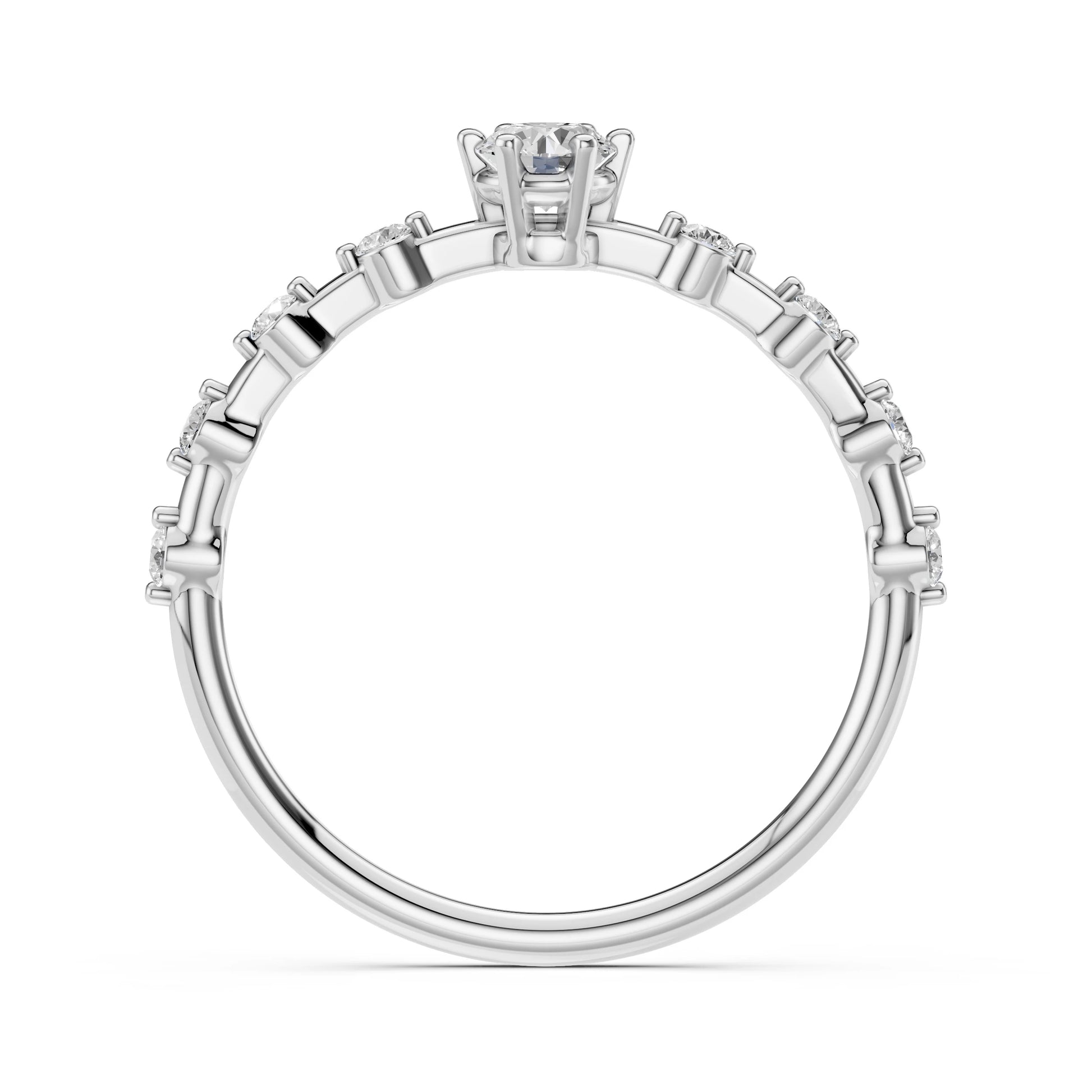 Solitär-Eternity-Ring (Rund), 0.2 ct — 101-10144(3.7)