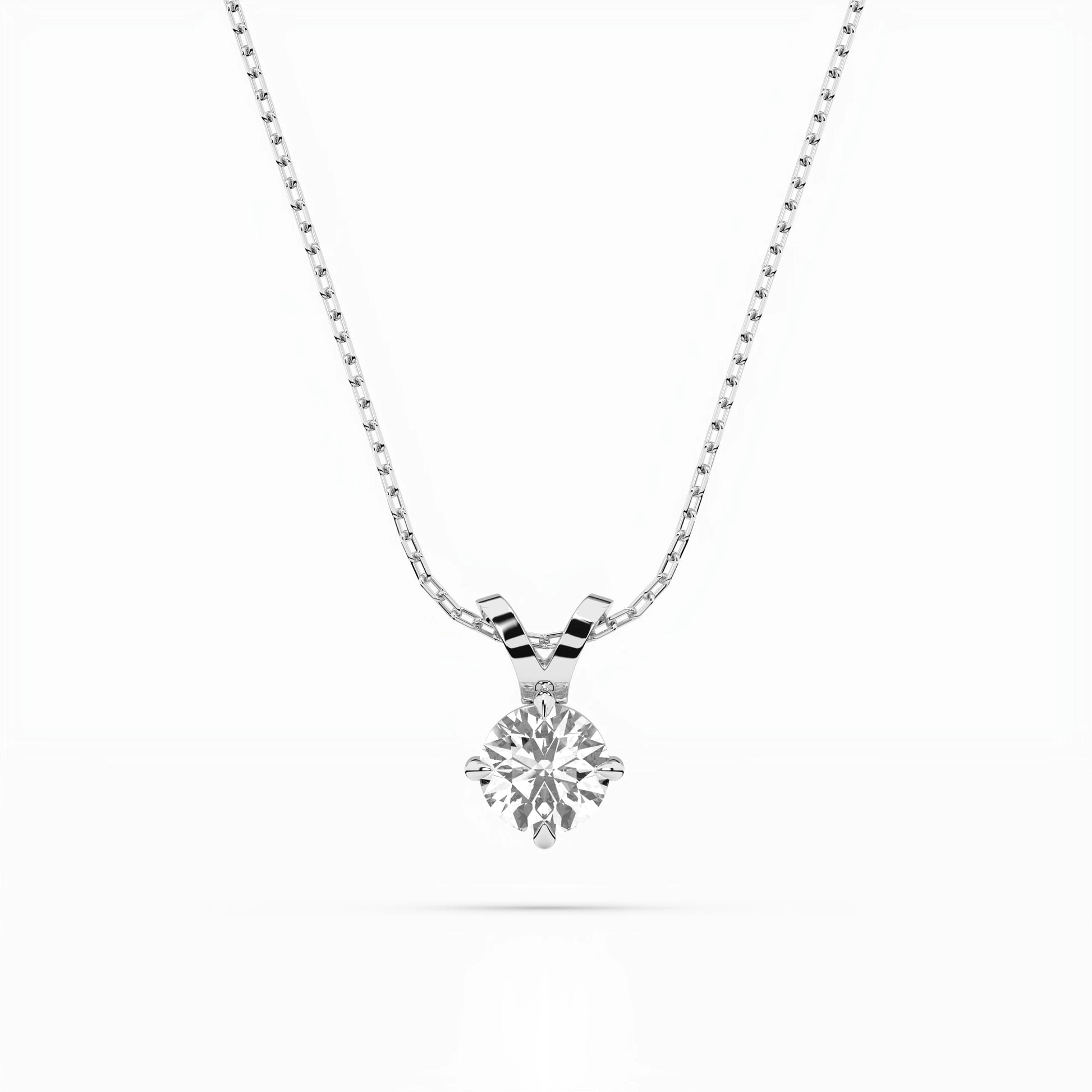 Solitär-Halskette (Rund), 0.4 ct — 104-10037(4.7)