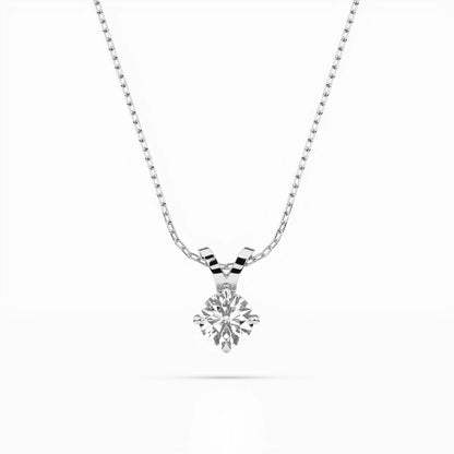 Solitär-Halskette (Rund), 0.4 ct — 104-10037(4.7)