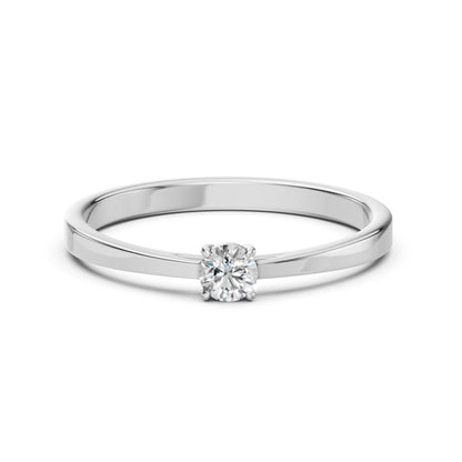 Solitär-Ring (Rund), 0.15 ct — 101-10012/1(3.4)