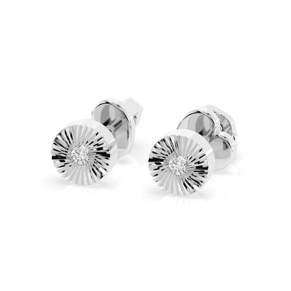 Minimalismus-Ohrringe (Rund), 0.04 ct — 102-10049