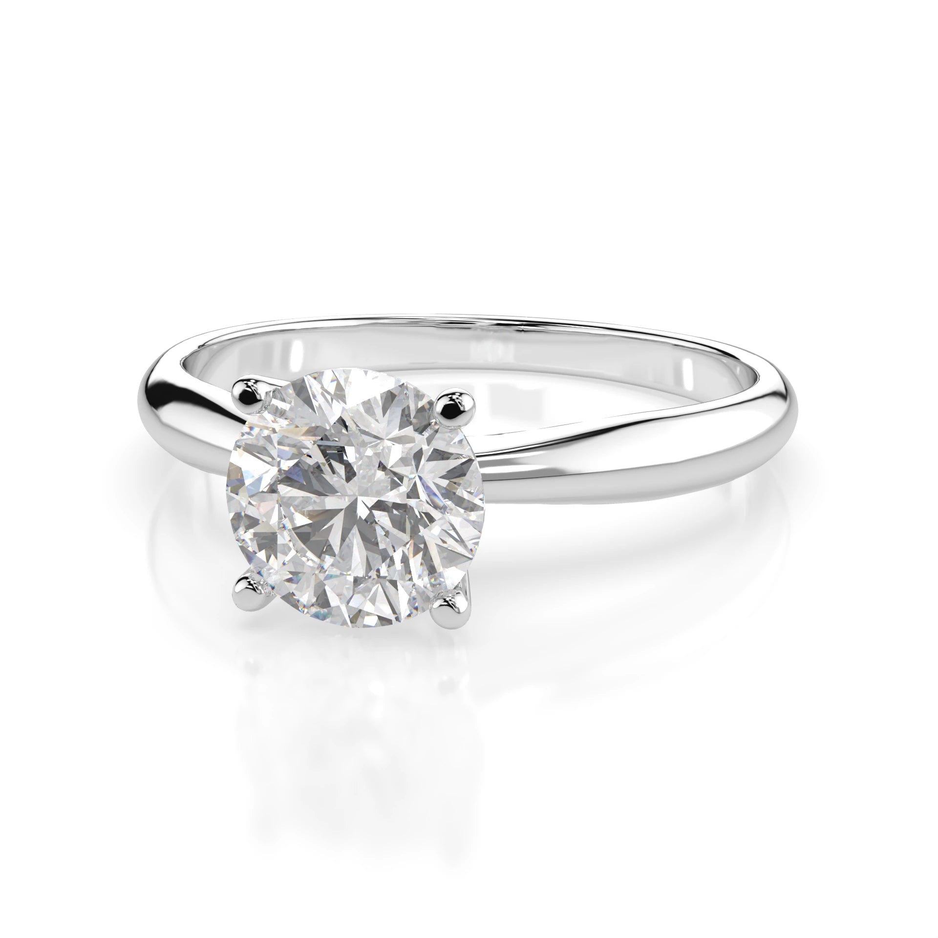 Solitär-Ring (Rund), 0.7 ct — 101-10021(5.7)