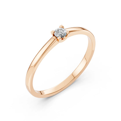 Solitär-Ring (Rund), 0.1 ct — 101-10117(3.0)