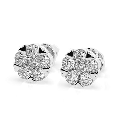 Illusion-Ohrringe (Rund), 0.2 ct — 102-10015/2(3.0)