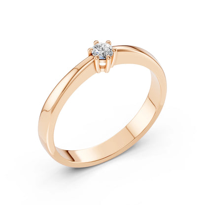 Solitär-Ring (Rund), 0.1 ct — 101-10151(3.0)