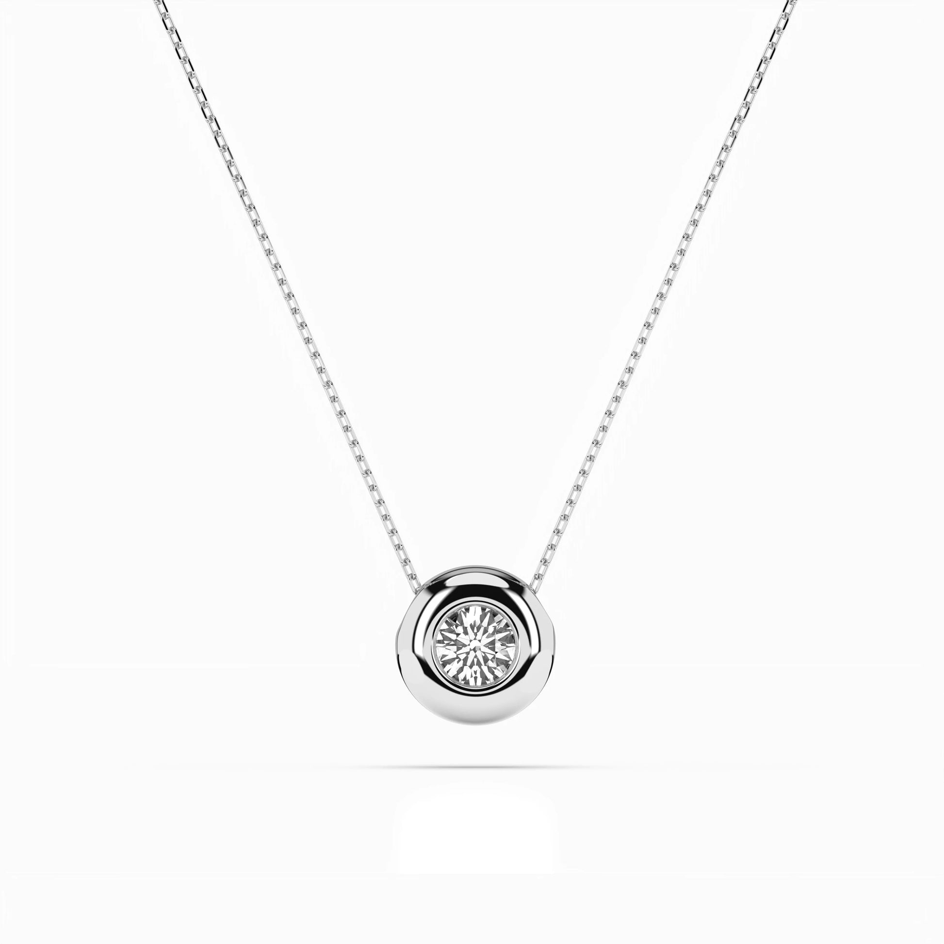 Solitär-Halskette (Rund), 0.25 ct — 104-10007(4.0)