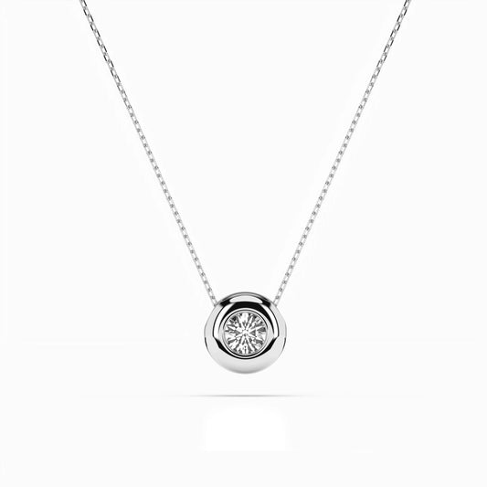 Solitär-Halskette (Rund), 0.25 ct — 104-10007(4.0)