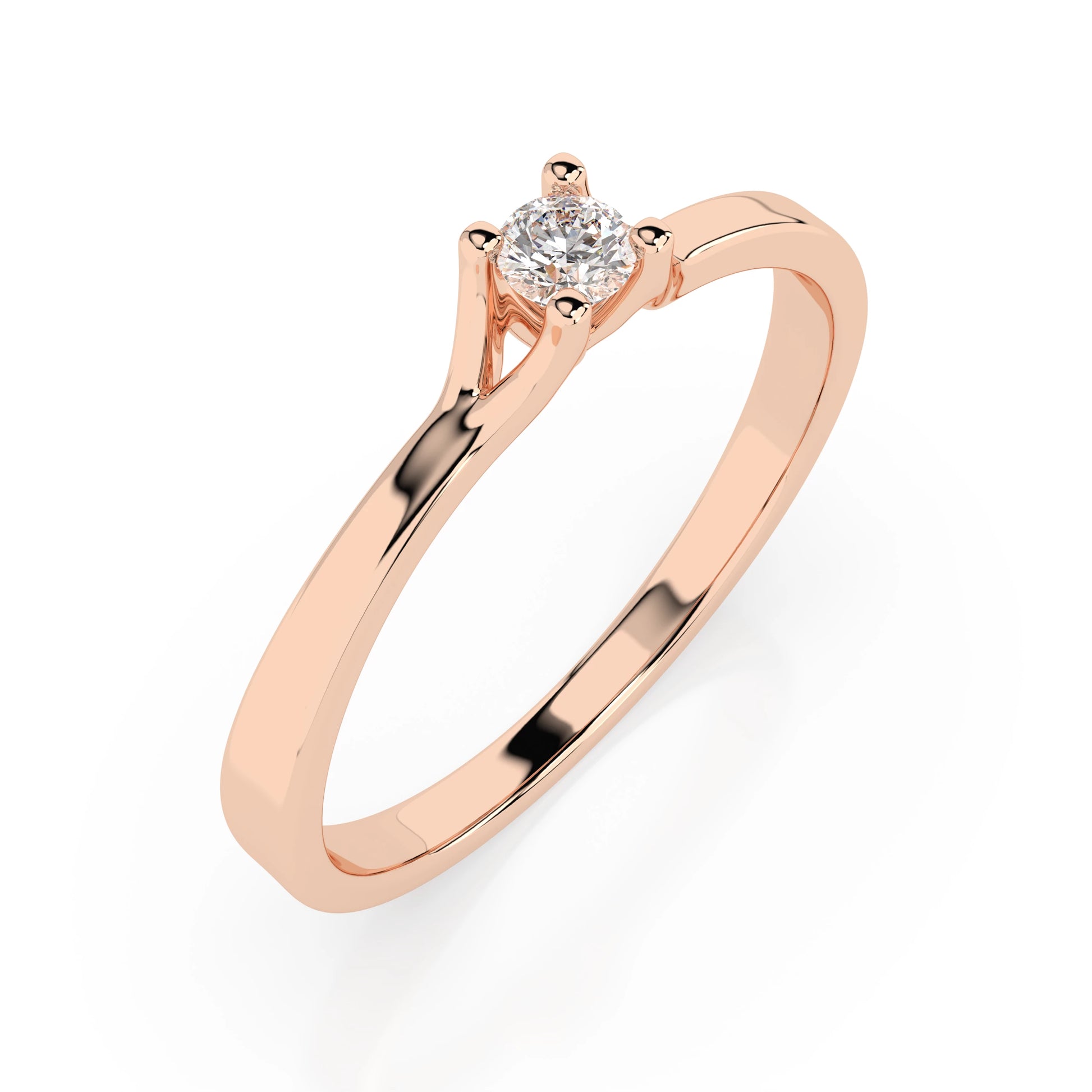 Solitär-Ring (Rund), 0.06 ct — 101-10033(2.5)