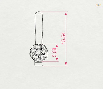 Illusion-Ohrringe (Rund), 0.06 ct — 102-10015/1(2.0)