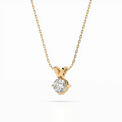 Solitär-Halskette (Rund), 0.4 ct — 104-10037(4.7)