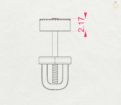 Minimalismus-Ohrringe (Rund), 0.04 ct — 102-10049