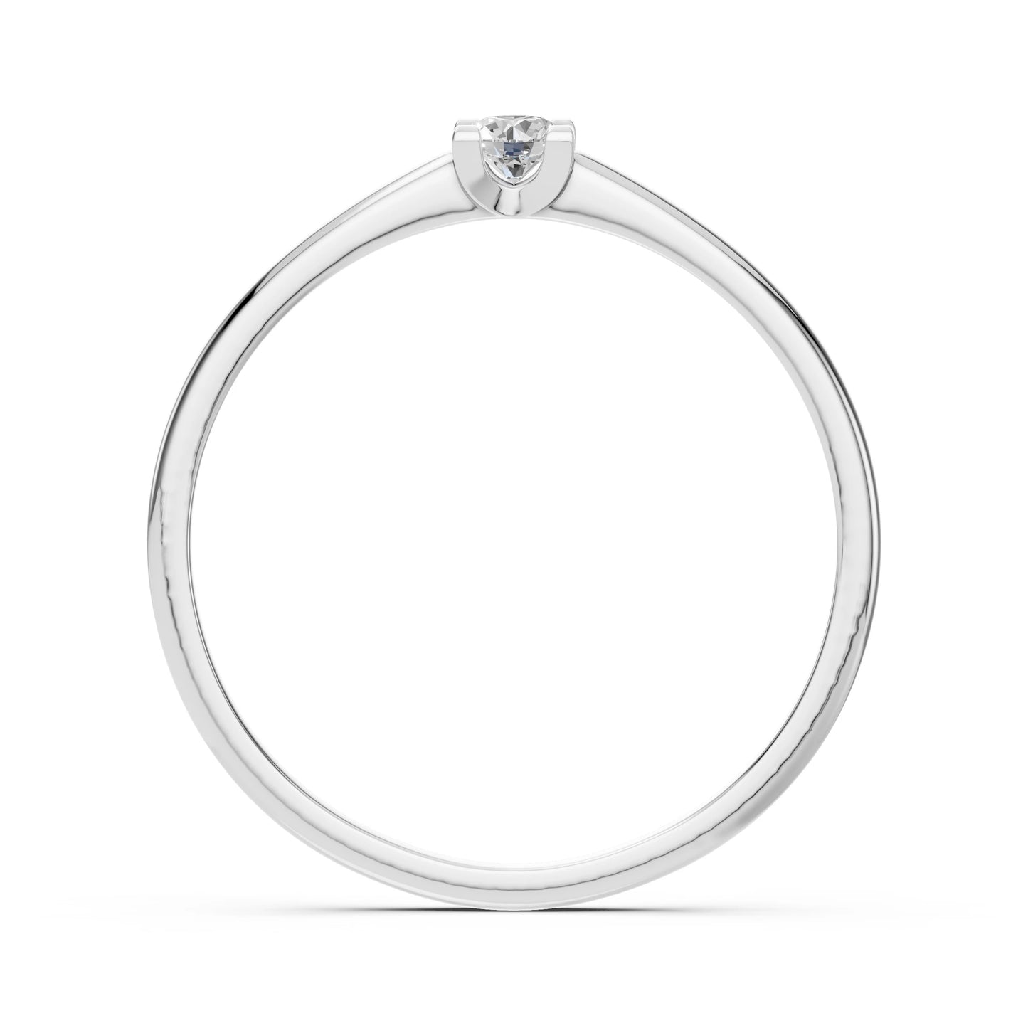 Solitär-Ring (Rund), 0.1 ct — 101-10117(3.0)