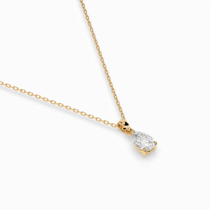 Solitär-Halskette (Tropfen), 0.3 ct — 104-10067(0.30)PAR