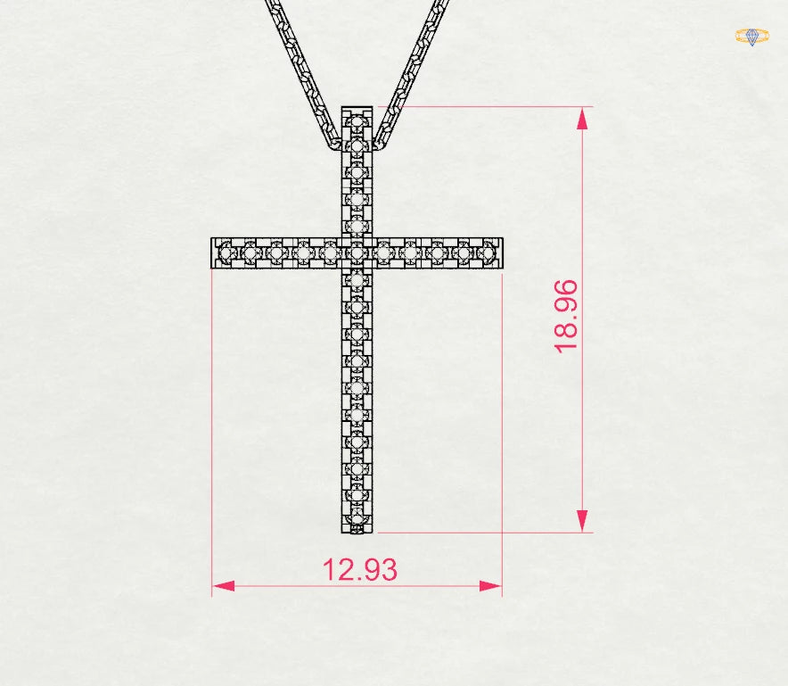 Minimalismus-Halskette (Rund), 0.14 ct — 104-10026