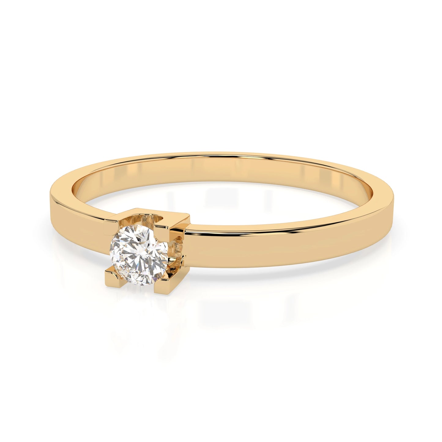 Solitär-Ring (Rund), 0.1 ct — 101-10036(3.0)