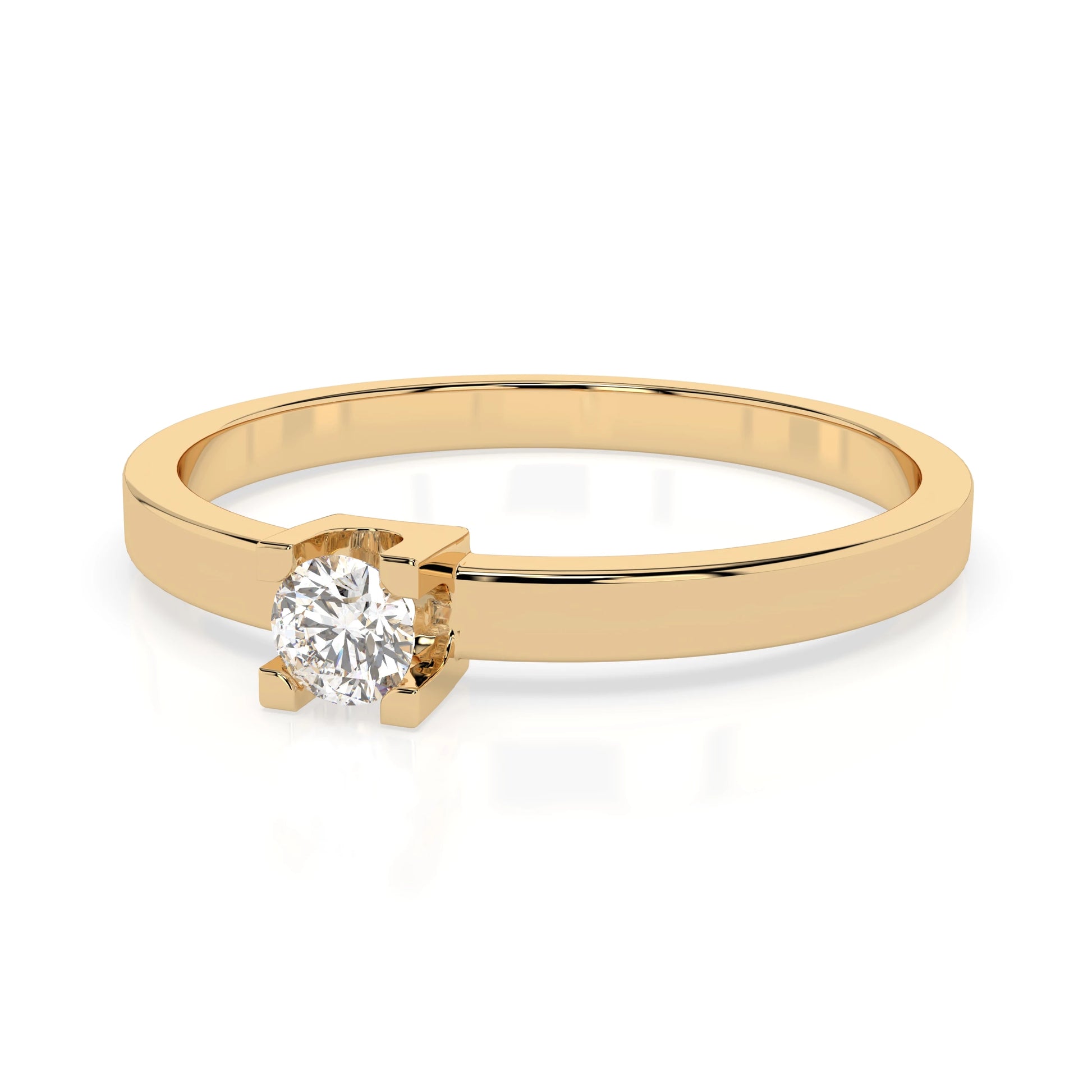 Solitär-Ring (Rund), 0.1 ct — 101-10036(3.0)