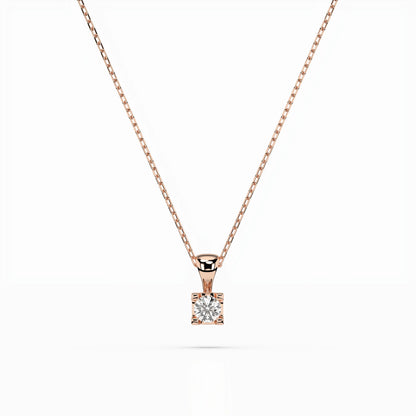 Solitär-Halskette (Rund), 0.08 ct — 104-10013(2.7)