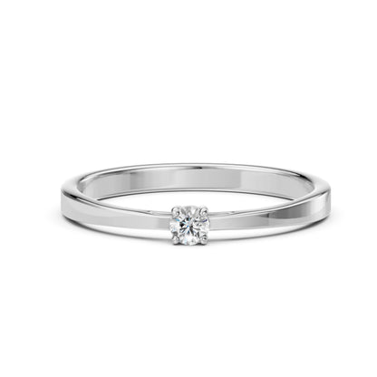 Solitär-Ring (Rund), 0.1 ct — 101-10012/1(3.0)