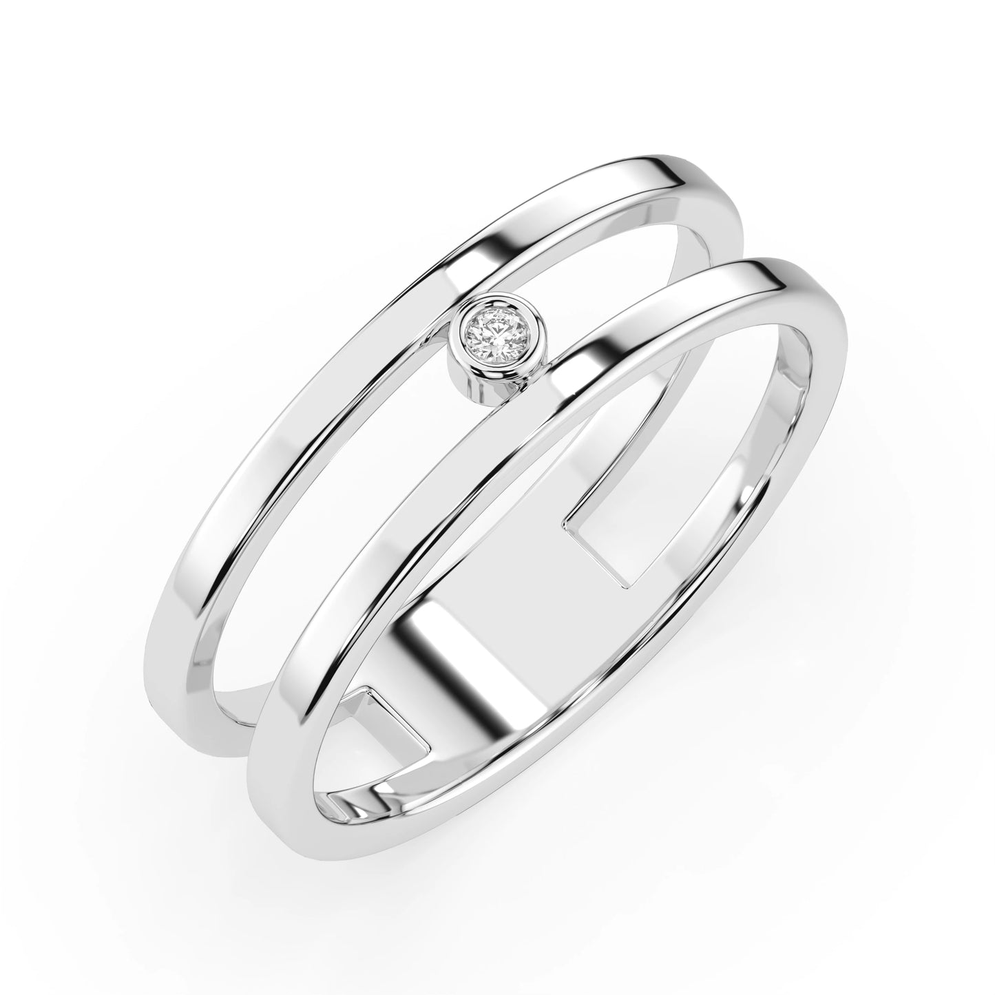 Minimalismus-Ring (Rund), 0.02 ct — 101-10064