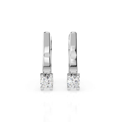 Solitär-Ohrringe mit englischem Verschluss (Rund), 0.3 ct — 102-10022(3.4)