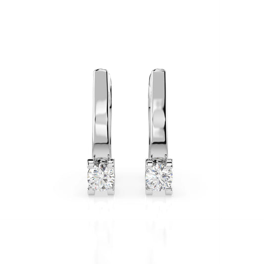 Solitär-Ohrringe mit englischem Verschluss (Rund), 0.3 ct — 102-10022(3.4)