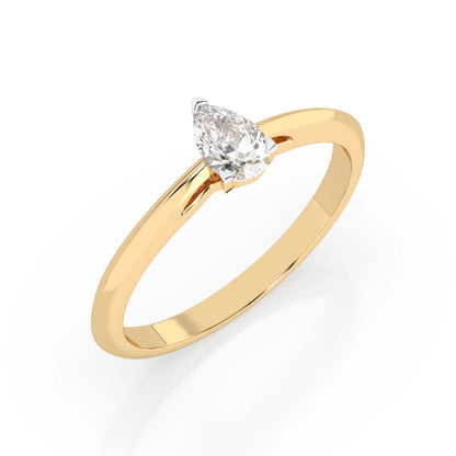 Solitär-Ring (Tropfen), 0.3 ct — 101-10190(0.30)PAR
