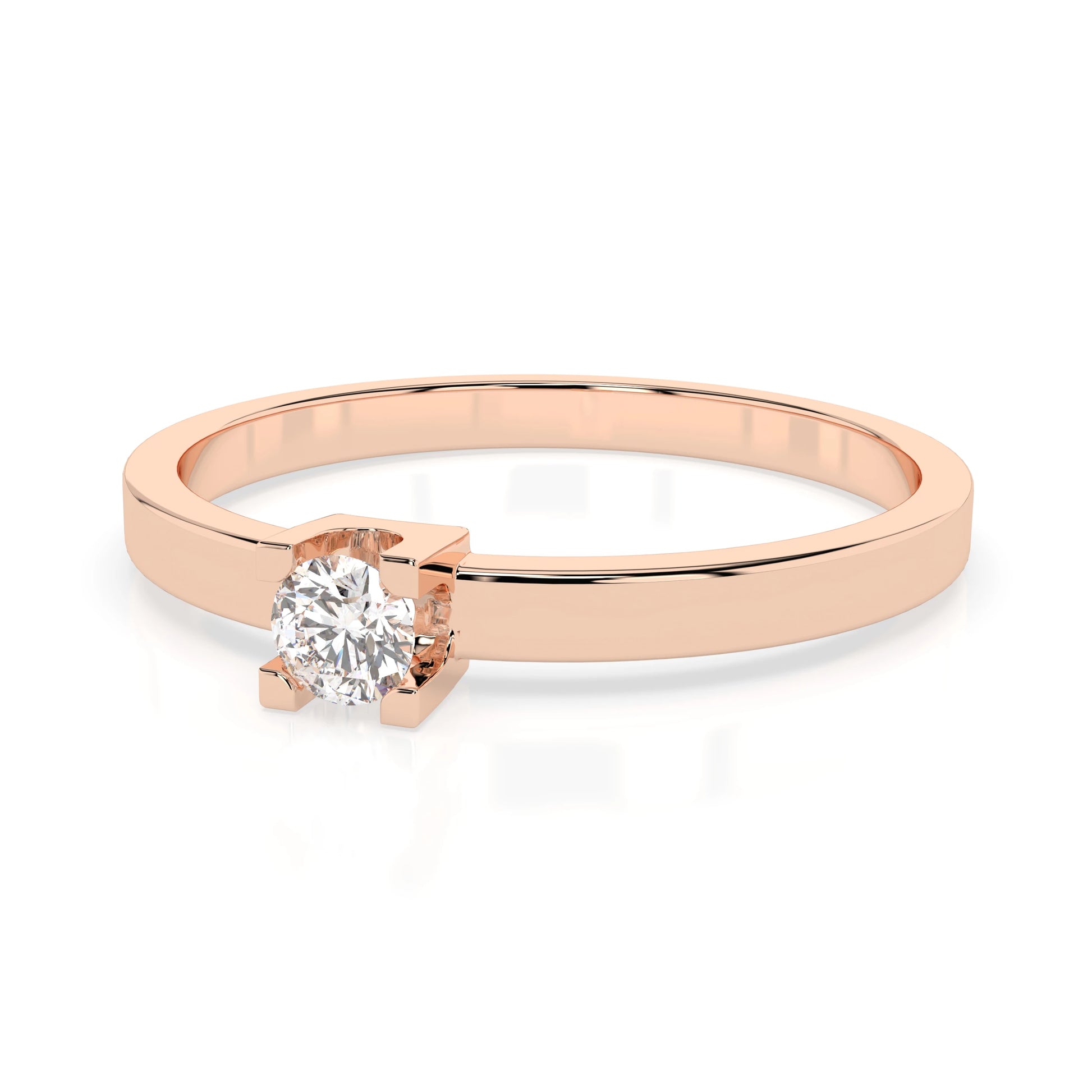 Solitär-Ring (Rund), 0.1 ct — 101-10036(3.0)