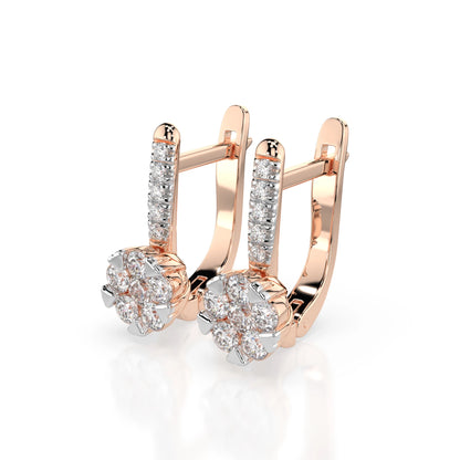 Illusion-Ohrringe (Rund), 0.12 ct — 102-10015/4(2.5)