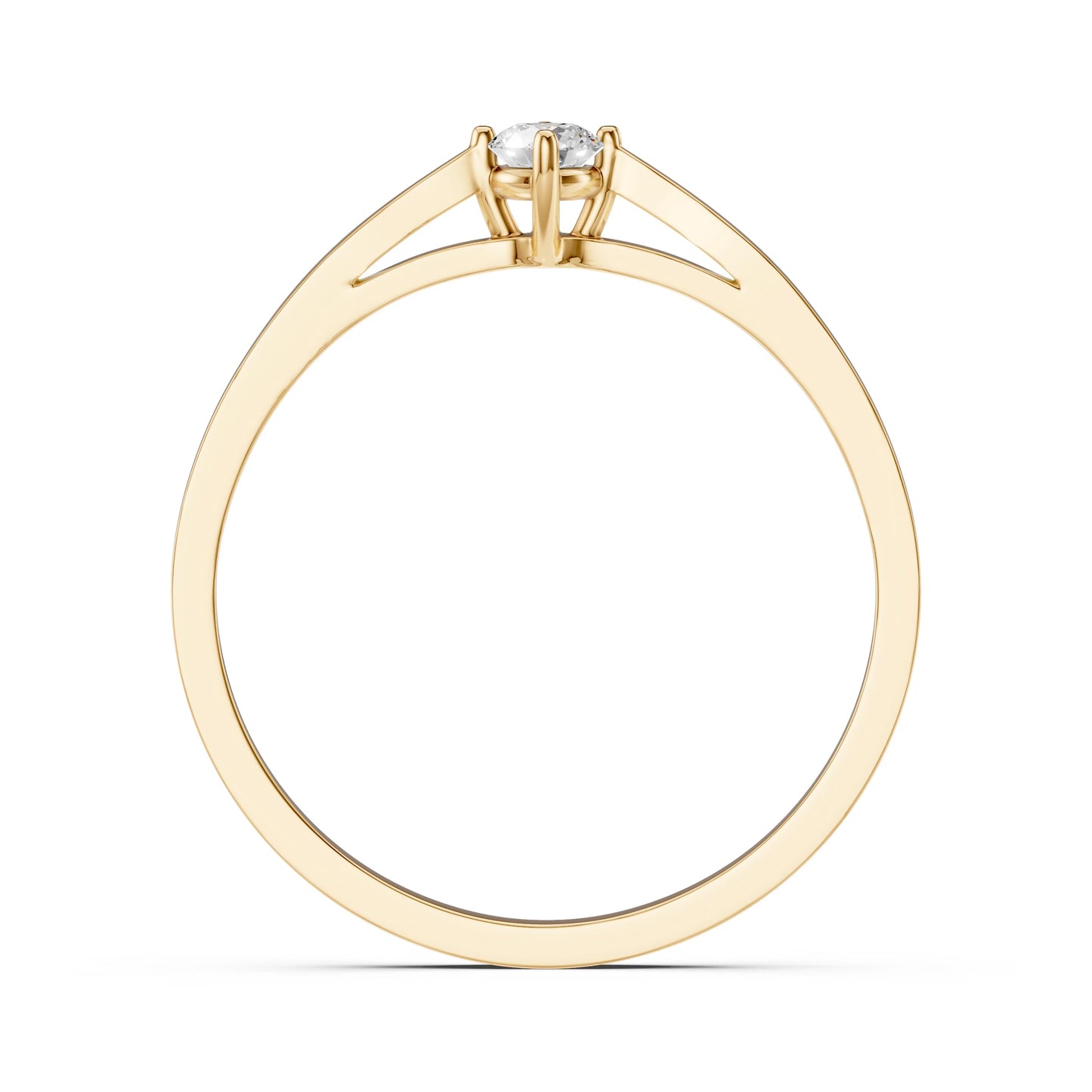 Solitär-Ring (Rund), 0.1 ct — 101-10125(3.0)