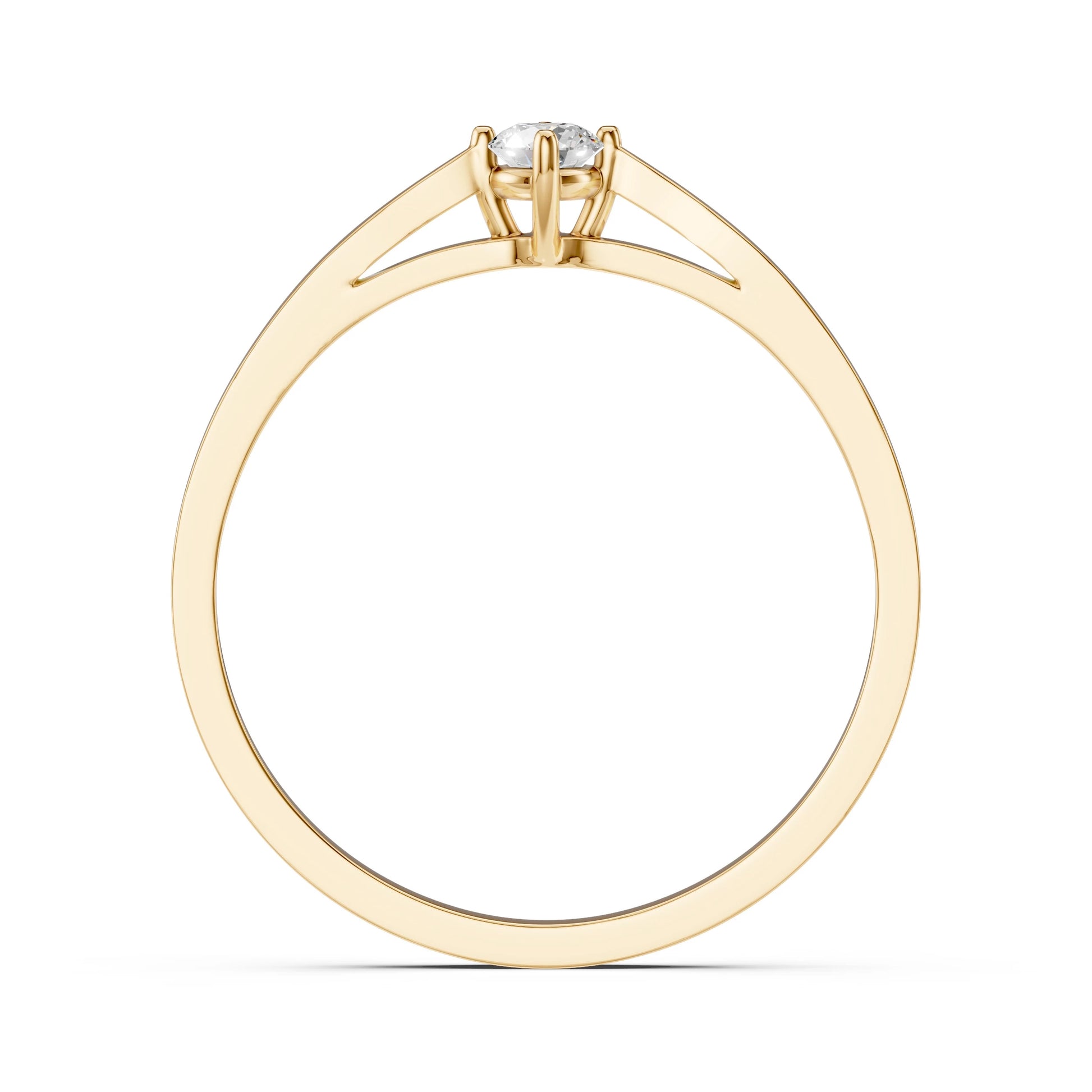 Solitär-Ring (Rund), 0.1 ct — 101-10125(3.0)
