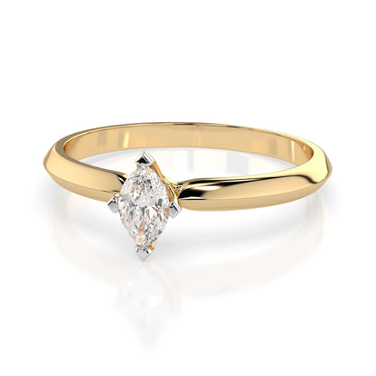 Solitär-Ring (Marquise), 0.15 ct — 101-10181/1(0.15)MARQUISE