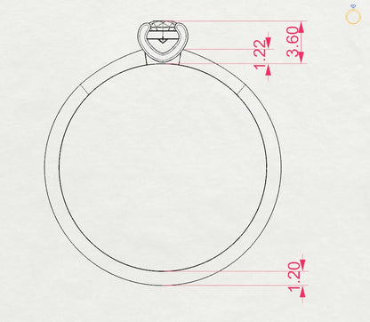 Solitär-Ring (Rund), 0.1 ct — 101-10022(3.0)