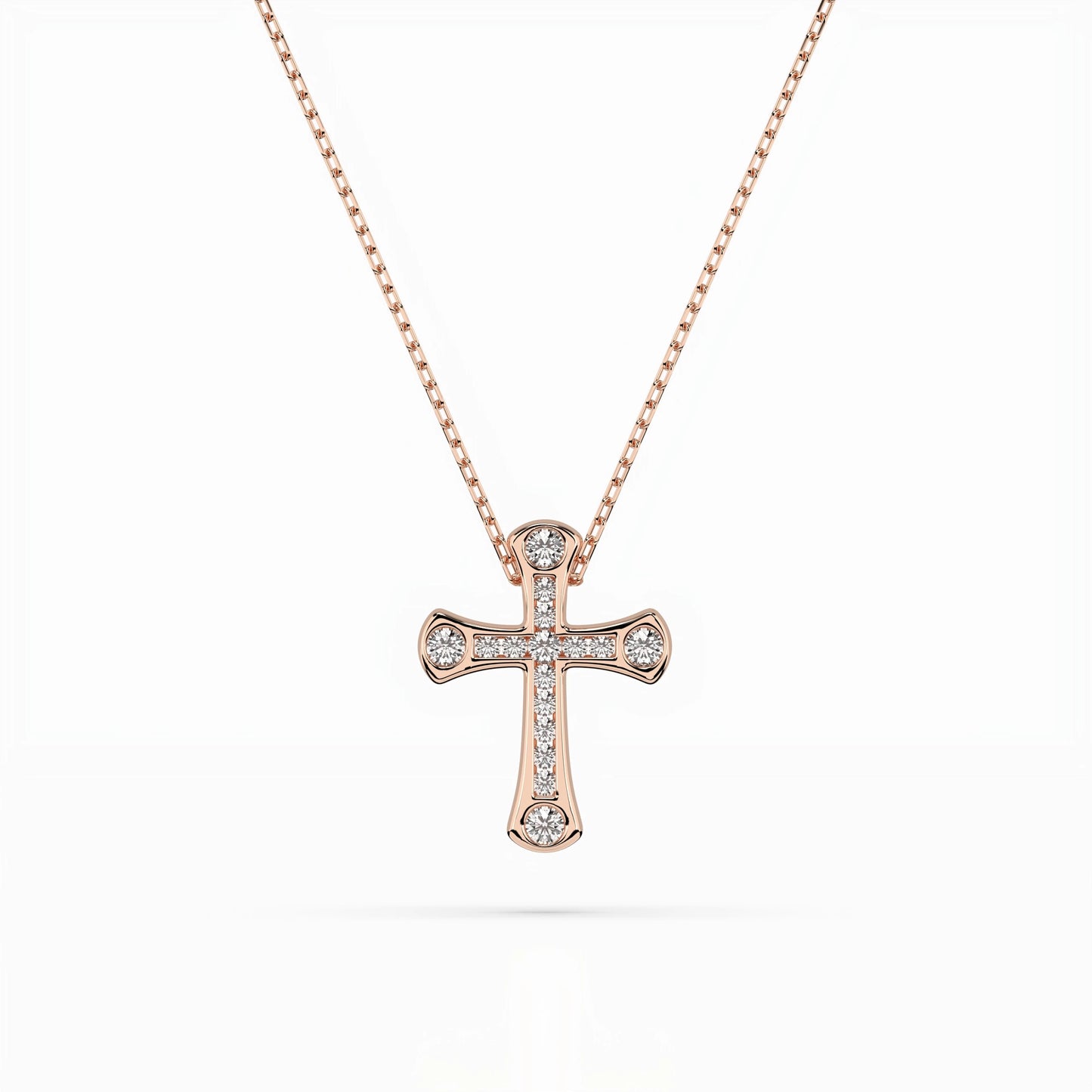 Minimalismus-Halskette (Rund), 0.06 ct — 104-10009