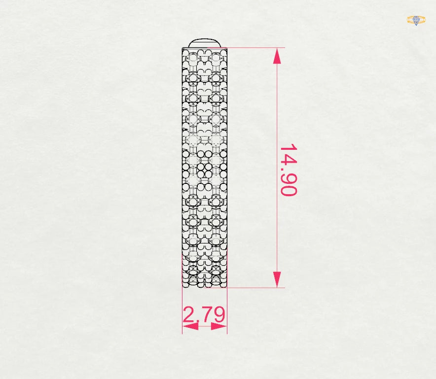 Eternity-Ohrringe (Rund), 0.21 ct — 102-10300