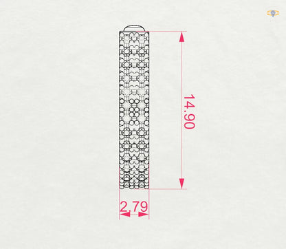 Eternity-Ohrringe (Rund), 0.21 ct — 102-10300