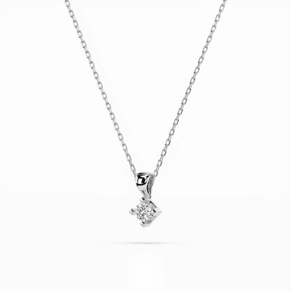 Solitär-Halskette (Rund), 0.08 ct — 104-10014(2.7)
