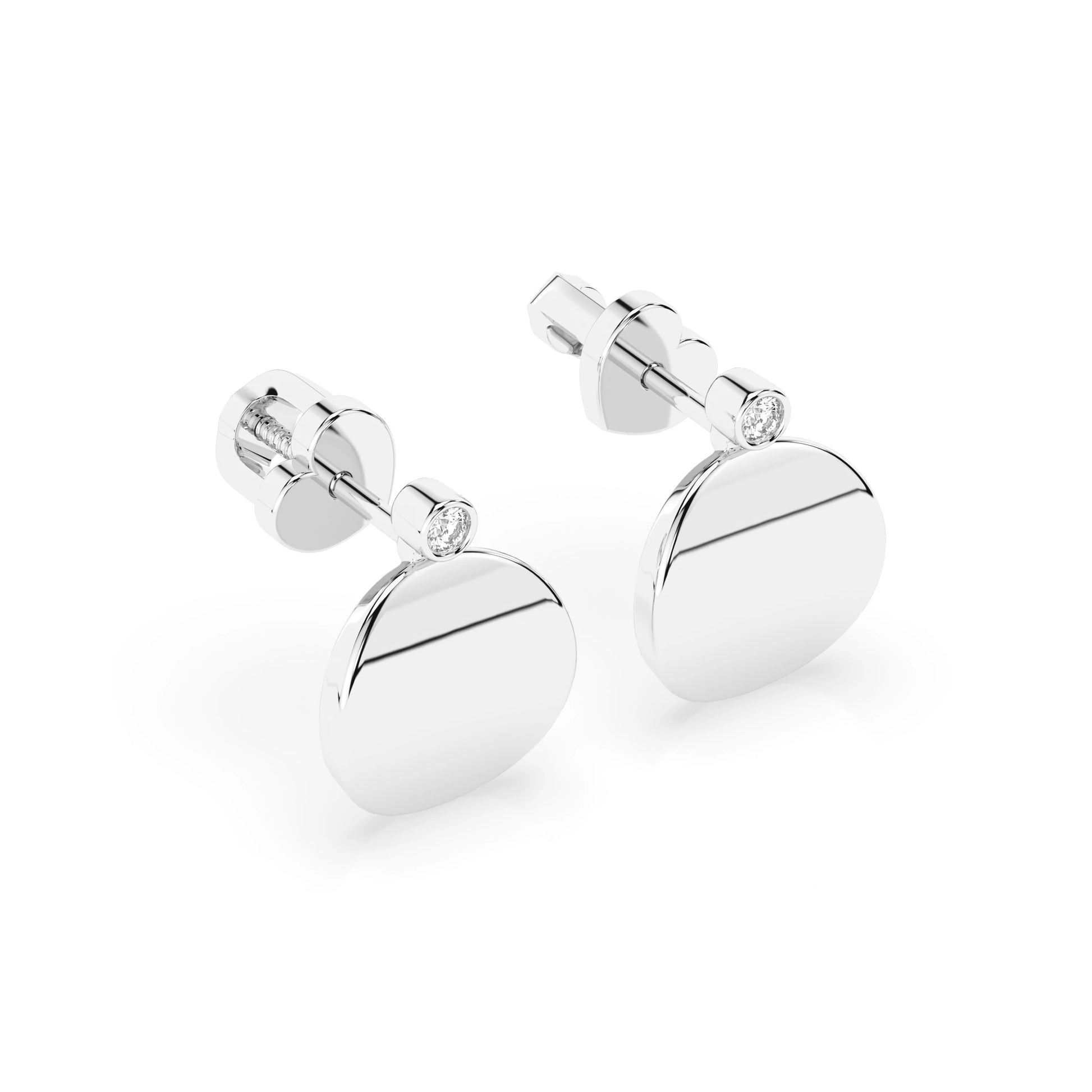 Minimalismus-Ohrringe (Rund), 0.04 ct — 102-10067