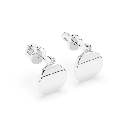 Minimalismus-Ohrringe (Rund), 0.04 ct — 102-10067