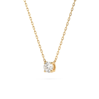 Solitär-Halskette (Rund), 0.2 ct — 104-10040(3.7)
