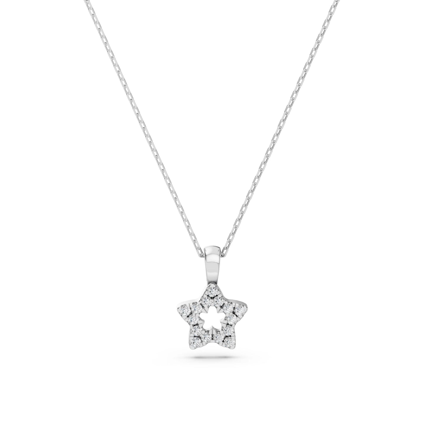 Minimalismus-Halskette (Rund), 0.08 ct — 104-10078