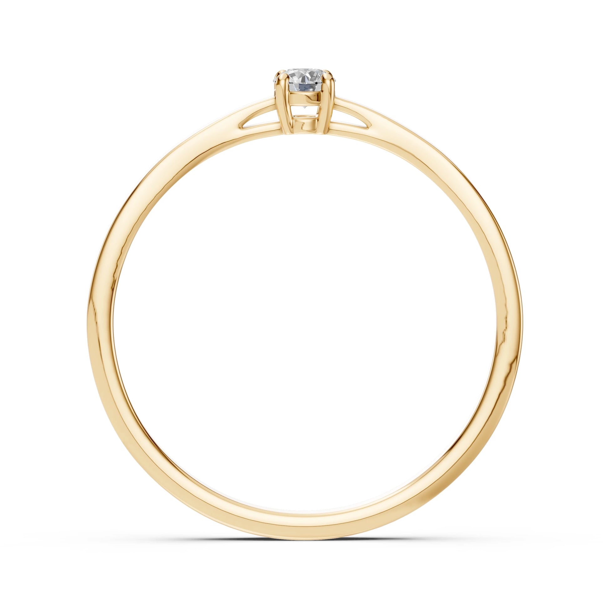 Solitär-Ring (Rund), 0.1 ct — 101-10012/1(3.0)