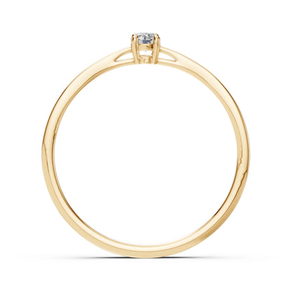 Solitär-Ring (Rund), 0.1 ct — 101-10012/1(3.0)