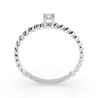 Solitär-Ring (Rund), 0.08 ct — 101-10038(2.7)