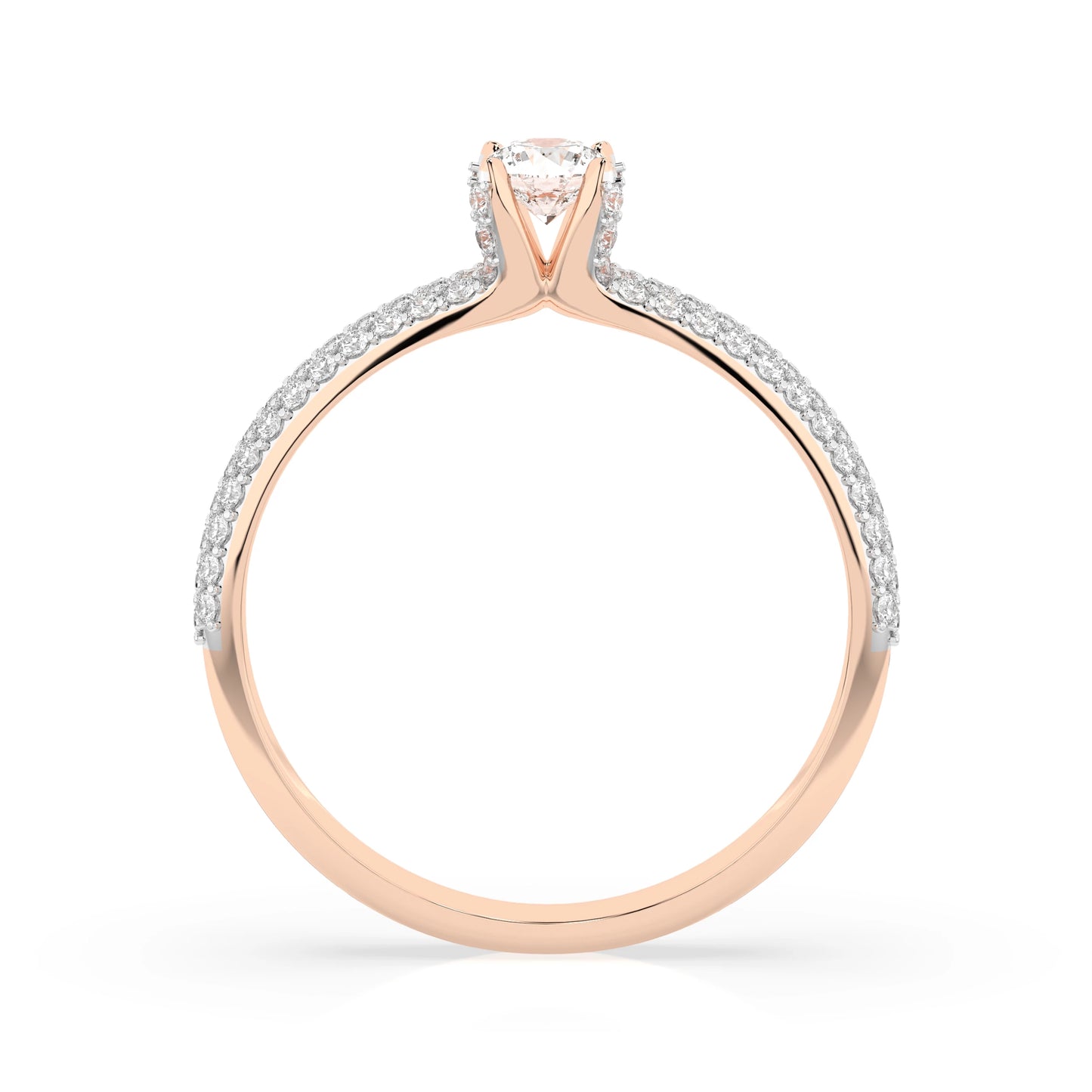 Solitär-Eternity-Ring (Rund), 0.17 ct — 101-10023